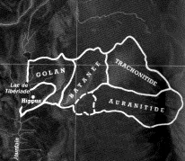 régions au nord-est de la Palestine